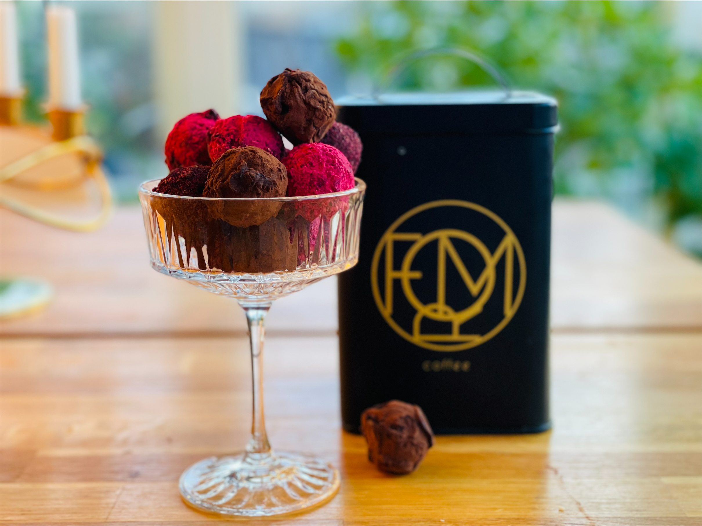 Nougattryffel med choklad & kolacrunch